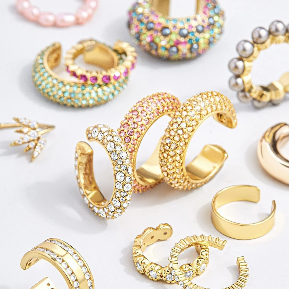 HOVANCI 2020 New Arrival Multicolor CZ Crystal Ear Cuff C Shaped Ear Clips No Pierced Clip On Earring For Women
HOVANCI 2020 New Arrival Multicolor CZ Crystal Ear Cuff C Shaped Ear Clips No Pierced Clip On Earring For Women