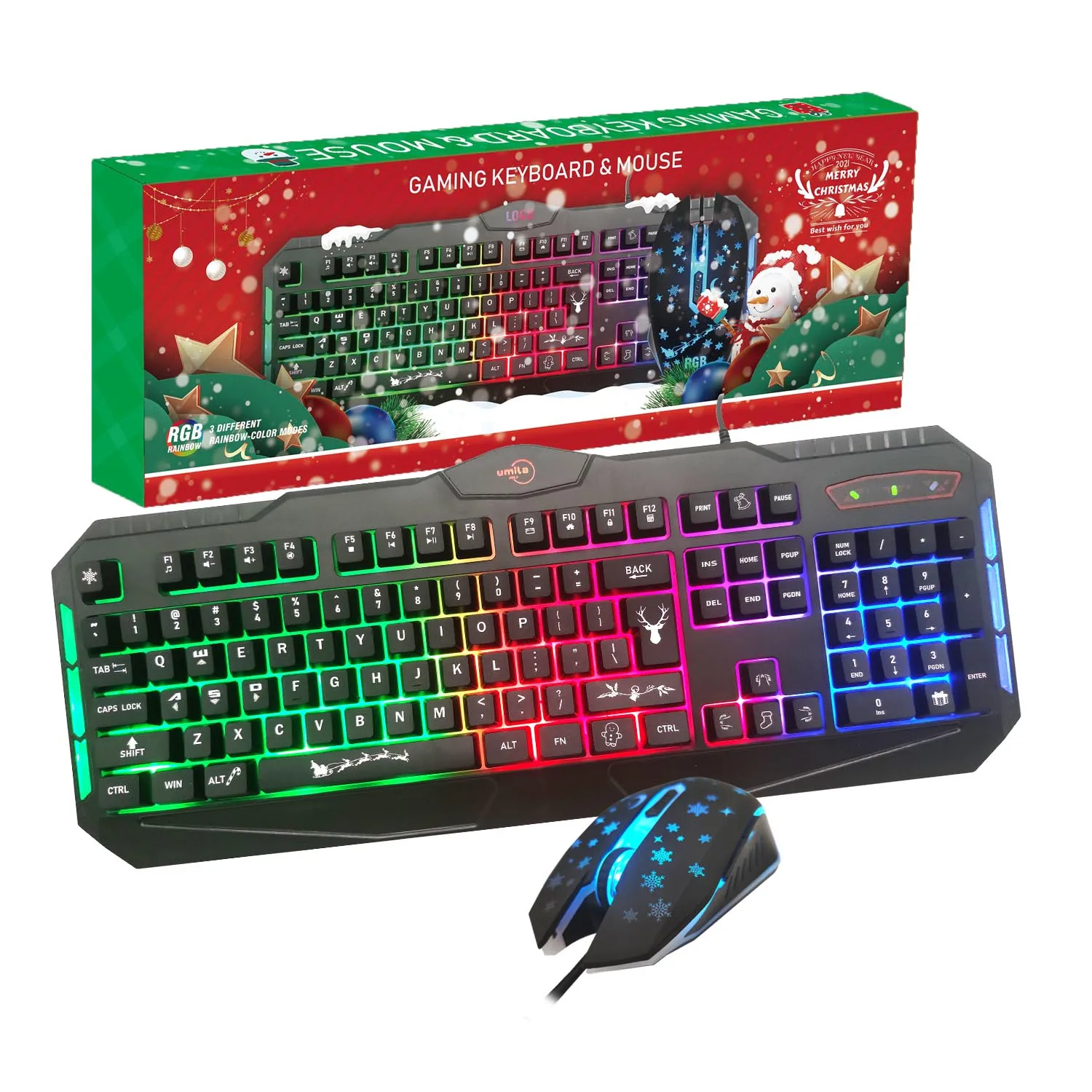 Free Christmas Gift Factory Model RGB Gaming Keyboard With Mouse Combo, Customized colors
Free Christmas Gift Factory Model RGB Gaming Keyboard With Mouse Combo, Customized colors