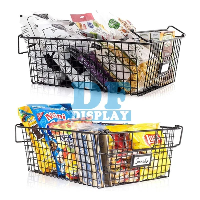 HS046 Stackable Wire Baskets For Pantry Storage and Organization ,Set of 2 Pantry Storage Bins With Handles Metal Food Basket, Black
HS046 Stackable Wire Baskets For Pantry Storage and Organization ,Set of 2 Pantry Storage Bins With Handles Metal Food Basket, Black
