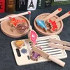 Toys For Kids Multifunction Magnetic Fish Wooden Cutting Kitchen 2 In 1 Cut And Fishing Toys