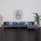 Living room new Chinese style sofa Chinese sofa sets