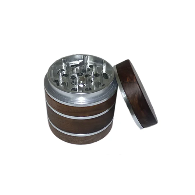 Hot style aluminum alloy with wood 4 layer smoke mill high-grade walnut smoke mill, Black, gold, silver
Hot style aluminum alloy with wood 4 layer smoke mill high-grade walnut smoke mill, Black, gold, silver
