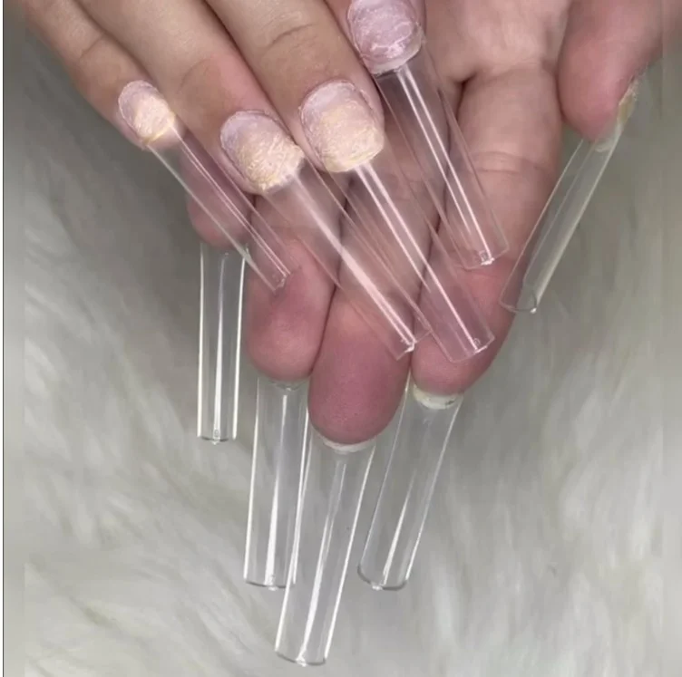 Super thin 500pcs/bag half cover extra long xxl c curve square nail tips, Transparent
Super thin 500pcs/bag half cover extra long xxl c curve square nail tips, Transparent