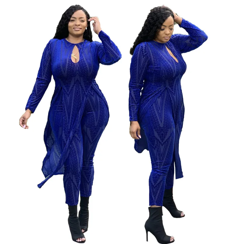 Wholesale plus size women's clothing fashion irregular top two piece set fall 2021 women clothes
Wholesale plus size women's clothing fashion irregular top two piece set fall 2021 women clothes
