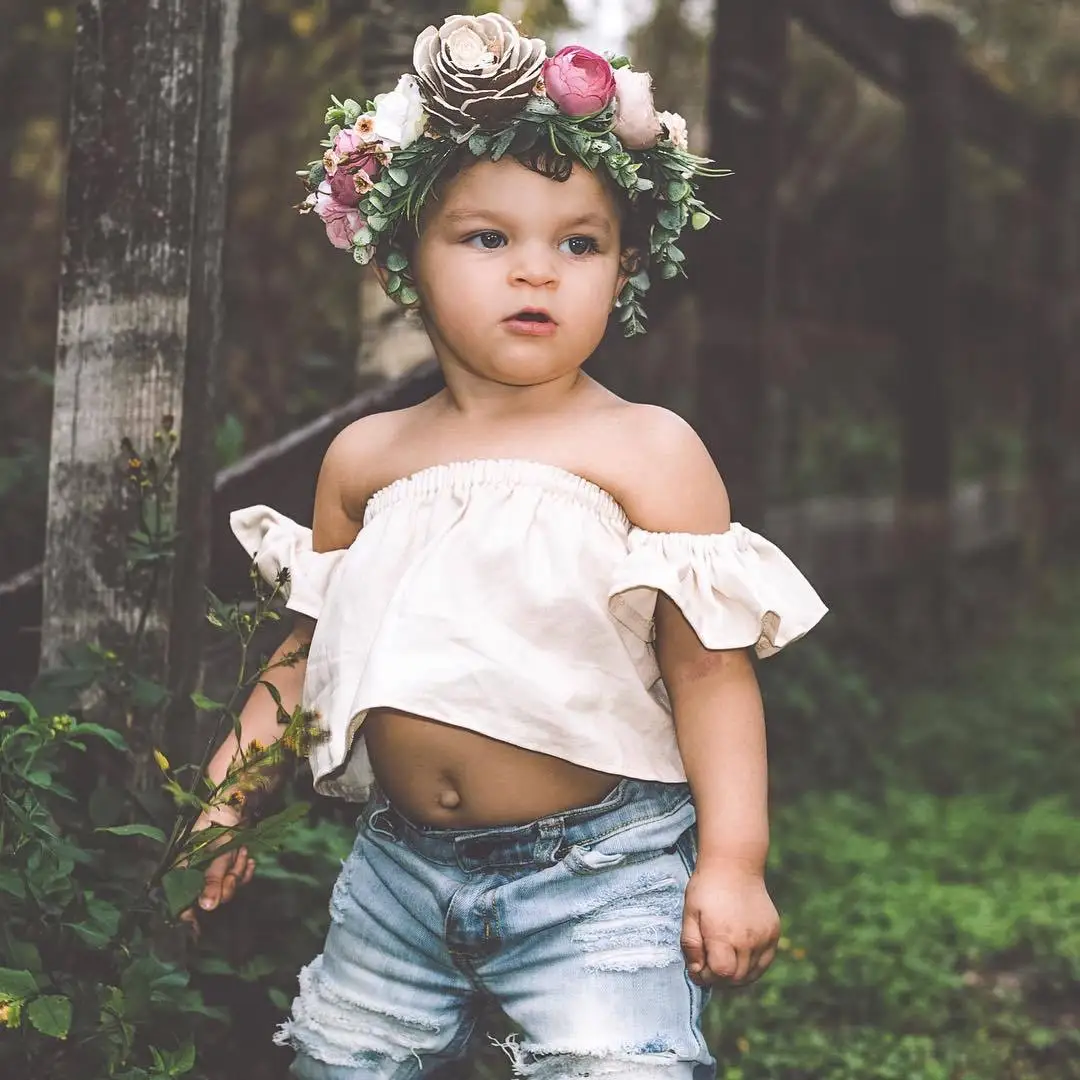 Top LeaderToddler Kids Baby Girls Clothes set Summer Off Shoulder Lace Crop Top and long Pants Cute lovely Sweet Streetwear, White
Top LeaderToddler Kids Baby Girls Clothes set Summer Off Shoulder Lace Crop Top and long Pants Cute lovely Sweet Streetwear, White