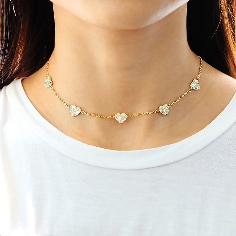 Drop Shipping Flynee Jewelry New Trendy Tiny Heart Charms Link Chain Hearts Shape Pendant Choker Necklace For Women, Gold color
Drop Shipping Flynee Jewelry New Trendy Tiny Heart Charms Link Chain Hearts Shape Pendant Choker Necklace For Women, Gold color