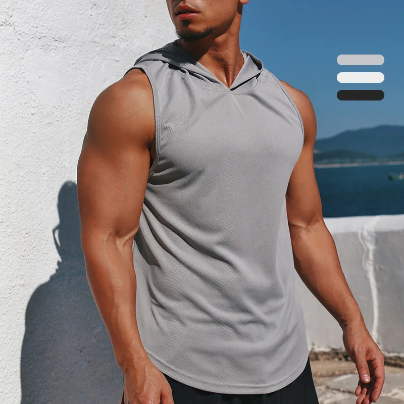 Rapid Dry Gym Tank Top Men Hooded Fitness Vest Man Essential Blank Vest Muscle Shirt Tank Top For Workout, Black/gray/white
Rapid Dry Gym Tank Top Men Hooded Fitness Vest Man Essential Blank Vest Muscle Shirt Tank Top For Workout, Black/gray/white
