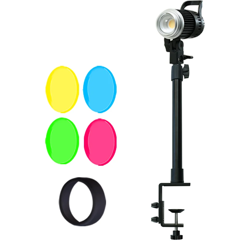 50W 3000K-6000K dual-color temperature studio photography and video light, adjustable light color, with C-shaped stand
50W 3000K-6000K dual-color temperature studio photography and video light, adjustable light color, with C-shaped stand