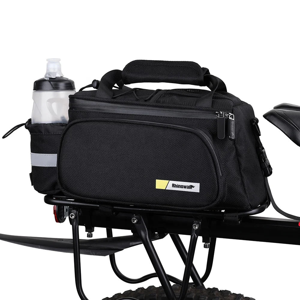 

Rhinowalk Gravel Bike Rack Bag Trunk Cargo Bag Bicycle Rear Seat Journey Pannier Bag Rear Pack Trunk Pannier Packing, Black