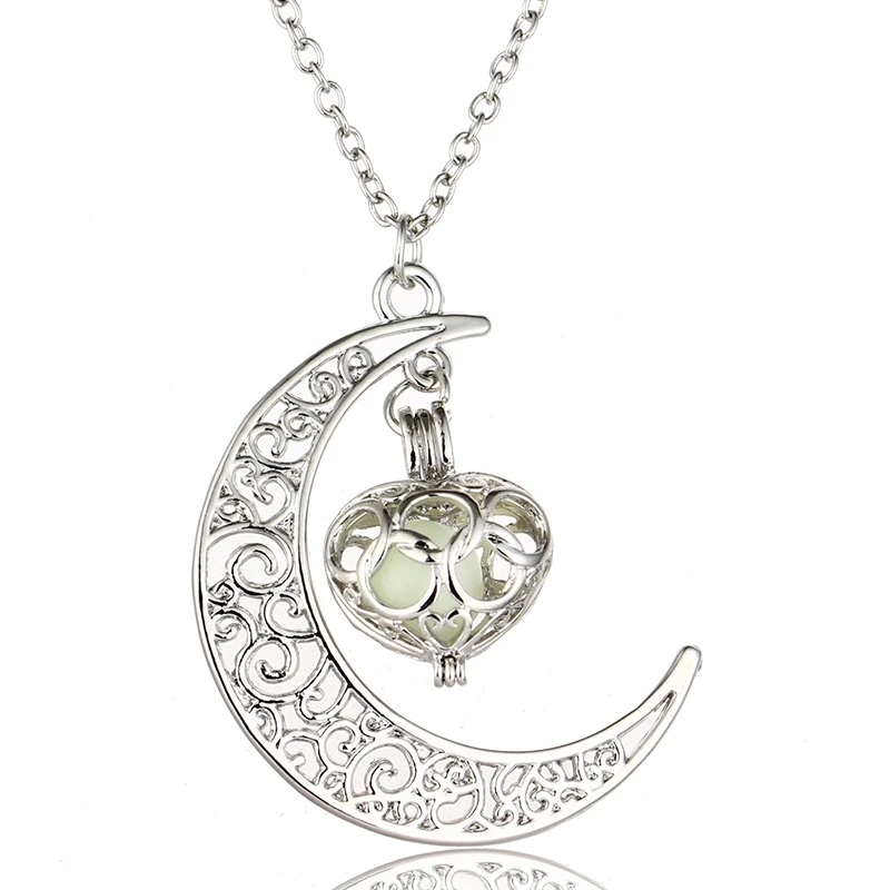 Free Shipping Luminous Gifts Glow In Dark Women Hollow Moon Heart Beads Pendant Necklace
Free Shipping Luminous Gifts Glow In Dark Women Hollow Moon Heart Beads Pendant Necklace