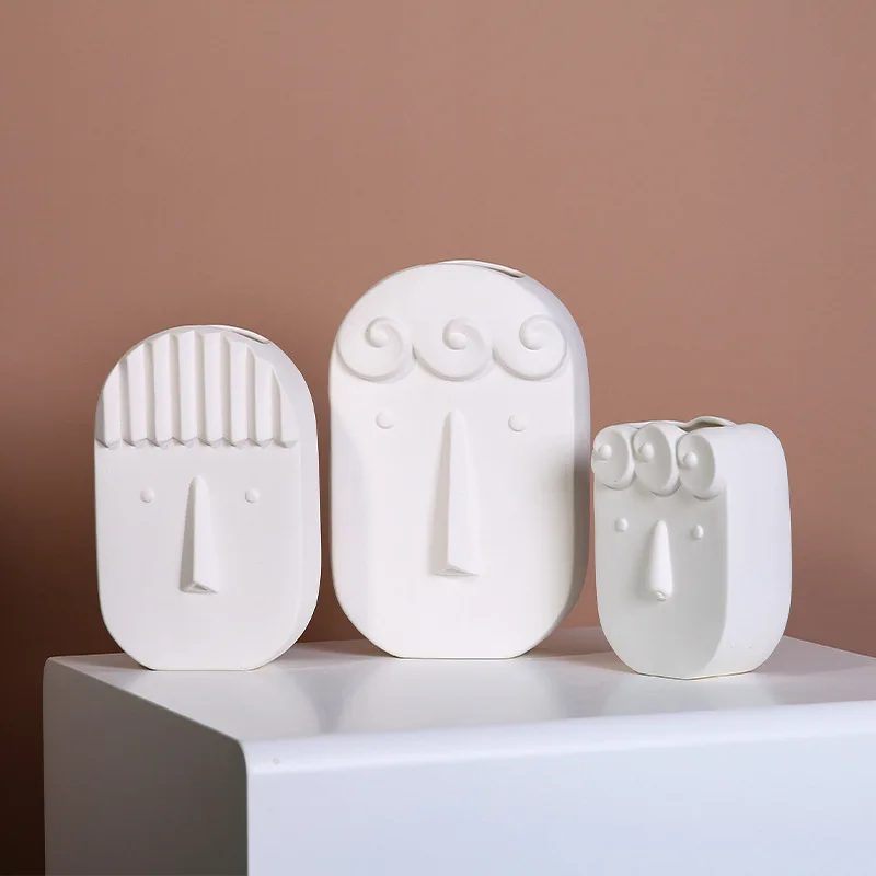 Nordic Creative Biscuit Dried Flower Ceramic Vase Decoration Living Room Flower Arrangement Face Vase Ceramic Home, White
Nordic Creative Biscuit Dried Flower Ceramic Vase Decoration Living Room Flower Arrangement Face Vase Ceramic Home, White