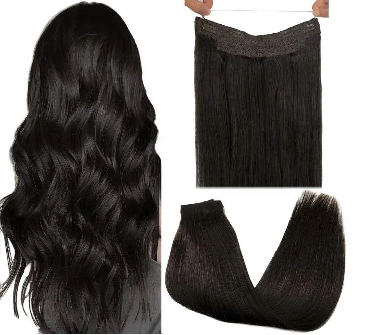 TopElles Popular Top Quality Wholesale Hair Manufacturer Double Drawn Halo Hair Extensions 100% Remy Human Hair
TopElles Popular Top Quality Wholesale Hair Manufacturer Double Drawn Halo Hair Extensions 100% Remy Human Hair