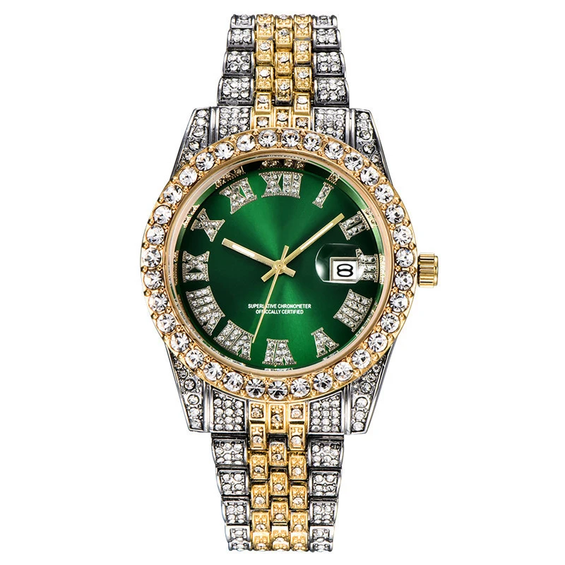Men Luxury Brand Gold Full Diamond Mens Watches Quartz Mens Watch Hip Hop Diamond, As pictures
Men Luxury Brand Gold Full Diamond Mens Watches Quartz Mens Watch Hip Hop Diamond, As pictures