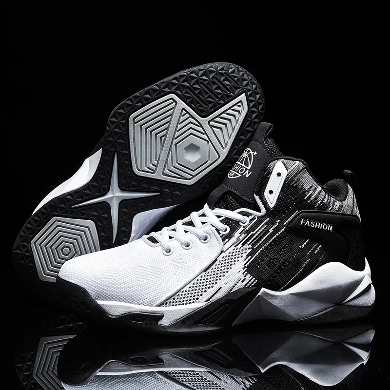men's sport shoes wearing comfortable basketball sneaker outdoor running breathable shoes, Black
men's sport shoes wearing comfortable basketball sneaker outdoor running breathable shoes, Black
