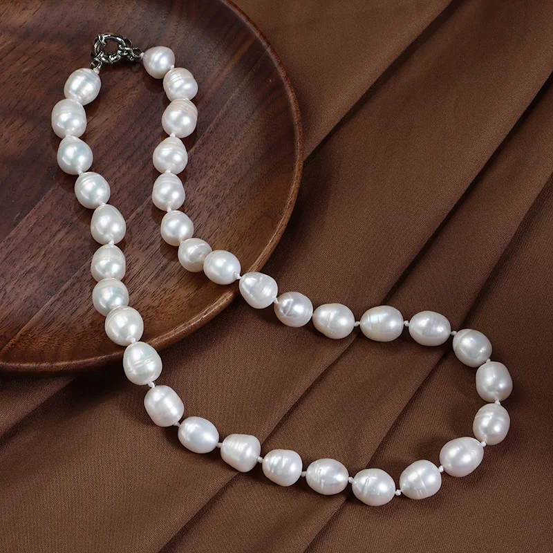 Fashion Original design White 9-10mm thread Rice Shape Freshwater Pearl Necklace For Women
Fashion Original design White 9-10mm thread Rice Shape Freshwater Pearl Necklace For Women
