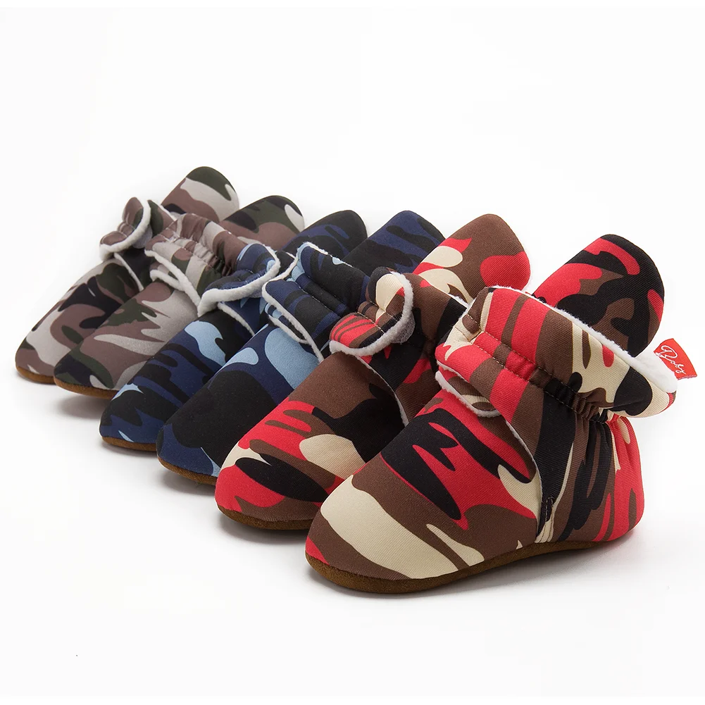 New Camouflage style soft cotton sole 0 18 months Cool boy baby booties, 3 colors
New Camouflage style soft cotton sole 0 18 months Cool boy baby booties, 3 colors