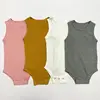 Infant Sleepwear Romper baby knotted gown baby vest