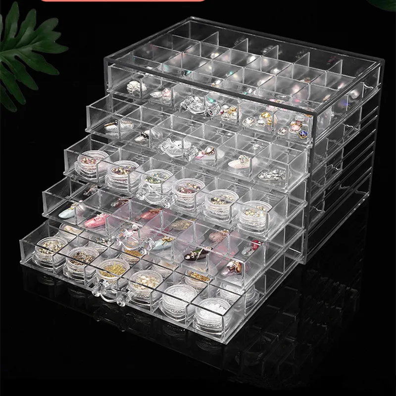Transparent 120 grids nail jewelry storage box large capacity nail gel stone decoration storage
Transparent 120 grids nail jewelry storage box large capacity nail gel stone decoration storage