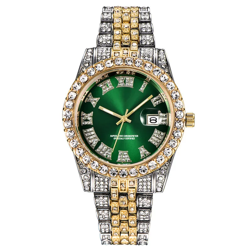 High quality luxury diamond full brand calendar stainless steel band custom logo mens quartz watches
High quality luxury diamond full brand calendar stainless steel band custom logo mens quartz watches