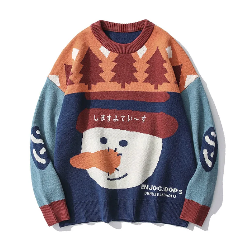 2021 Winter Men's New Year Knitted Pullover Girls And Boys Japanese Harajuku Vintage Christmas Sweater For Couples Korean Style, Picture shown
2021 Winter Men's New Year Knitted Pullover Girls And Boys Japanese Harajuku Vintage Christmas Sweater For Couples Korean Style, Picture shown