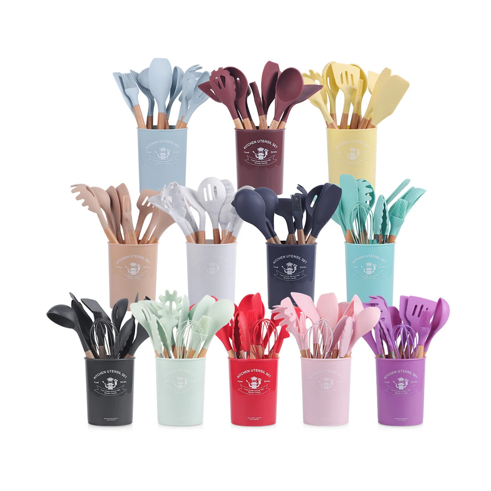 12 Pieces In 1 Set Silicone Kitchen Accessories Cooking Tools Kitchenware Silicone Kitchen Utensils With Wooden Handles
12 Pieces In 1 Set Silicone Kitchen Accessories Cooking Tools Kitchenware Silicone Kitchen Utensils With Wooden Handles