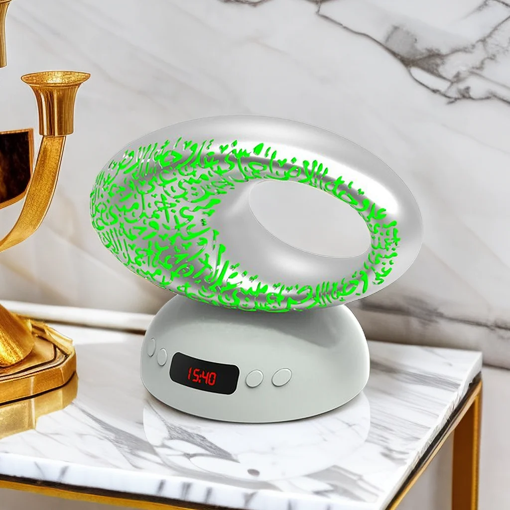 

Digital Azan Time Reminder Clock SQ606 Table Decoration LED Lamp Muslim Gift Quran Speaker