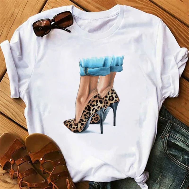 Fashion High Heels Printed Women T Shirt Tees Tops Clothing New Summer T-shirt Harajuku Personality Thin Section Tshirt Female
Fashion High Heels Printed Women T Shirt Tees Tops Clothing New Summer T-shirt Harajuku Personality Thin Section Tshirt Female