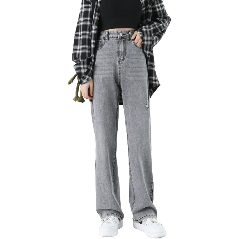 2021 New Korean High Waist Loose Straight Long Pants Casual Denim Trousers Women Vintage Wide Leg Pants
2021 New Korean High Waist Loose Straight Long Pants Casual Denim Trousers Women Vintage Wide Leg Pants