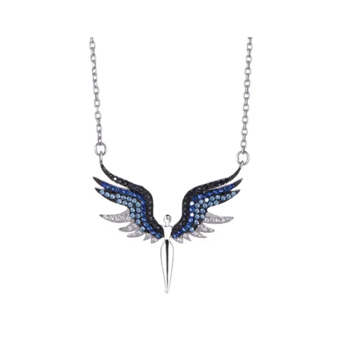 Hamsa Design Angle Wings Pendant 925 Sterling Silver Choker Necklace Jewelry For Women Girls, Customized color
Hamsa Design Angle Wings Pendant 925 Sterling Silver Choker Necklace Jewelry For Women Girls, Customized color