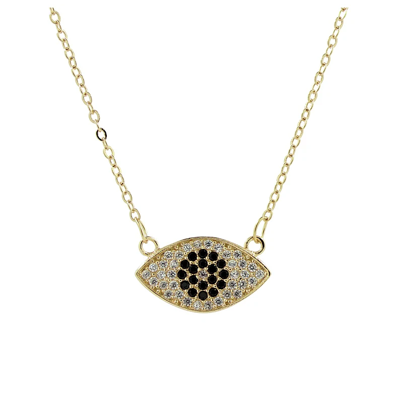 Hot Selling Charm Necklace Jewelry Necklace Silver with CZ Stones Evil Eye Design Necklace
Hot Selling Charm Necklace Jewelry Necklace Silver with CZ Stones Evil Eye Design Necklace