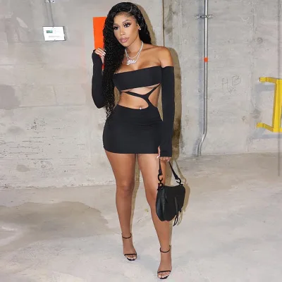 2021 New Design Women Sexy Hollow Out Casual Dress Ladies Long Sleeve Crop Top Mini Dress Backless One Shoulder Dress Women
2021 New Design Women Sexy Hollow Out Casual Dress Ladies Long Sleeve Crop Top Mini Dress Backless One Shoulder Dress Women