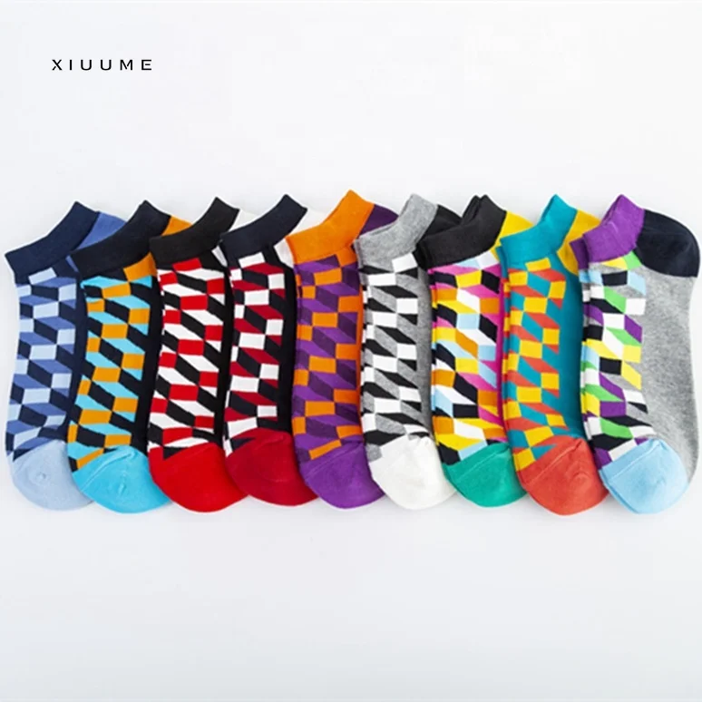 NEW bulk wholesale happy diamond design colored custom ankle socks men 
NEW bulk wholesale happy diamond design colored custom ankle socks men