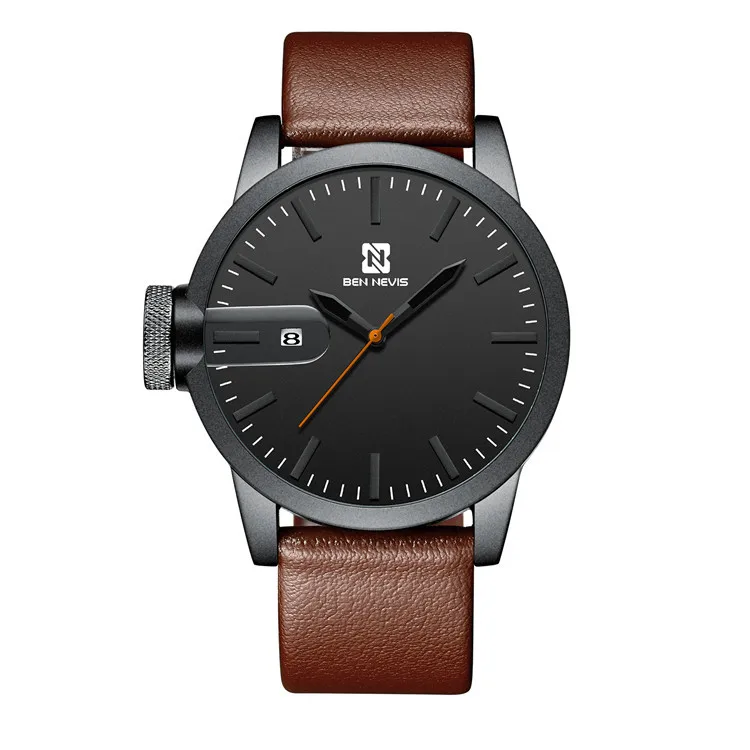 2021 Men's Quartz Large Watch Brown Genuine Leather Band Date Waterproof Wathes Clock Mens Top Brand Relogio Masculino, 2 colors
2021 Men's Quartz Large Watch Brown Genuine Leather Band Date Waterproof Wathes Clock Mens Top Brand Relogio Masculino, 2 colors