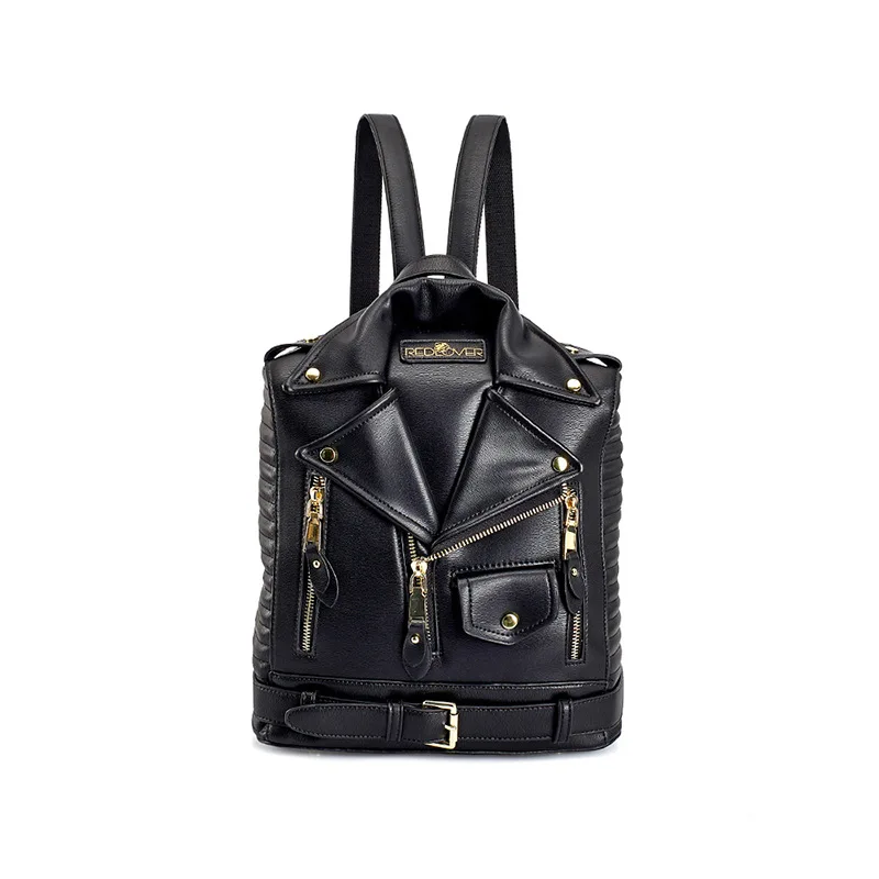 Designer special style PU leather rivet black color ladies jacket collar bag women backpack
Designer special style PU leather rivet black color ladies jacket collar bag women backpack
