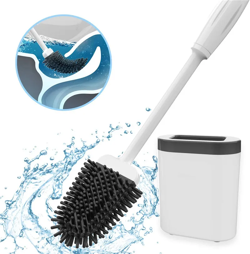 Silicone Toilet Brush and Holder Set for Bathroom, Deep-Cleaning Toilet Bowl Brush with Non-Slip Long Plastic Handle, Bendable
Silicone Toilet Brush and Holder Set for Bathroom, Deep-Cleaning Toilet Bowl Brush with Non-Slip Long Plastic Handle, Bendable