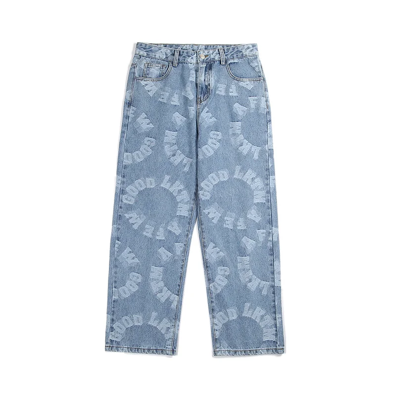 High street 3D jacquard jeans for men Loose straight wide leg trousers Fashion trend baggy jeans Hip pop men denim trousers
High street 3D jacquard jeans for men Loose straight wide leg trousers Fashion trend baggy jeans Hip pop men denim trousers