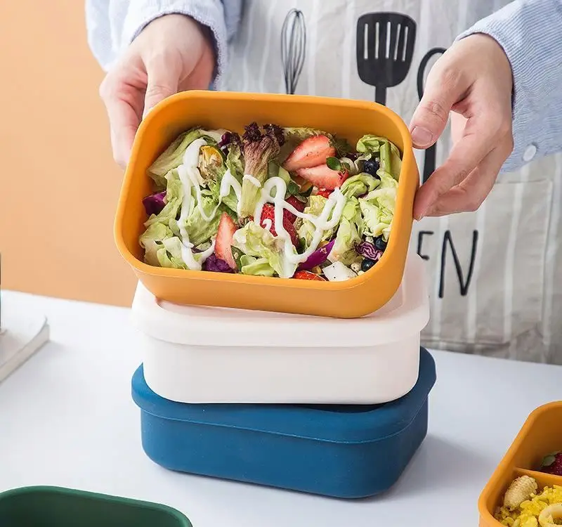 New Eco-Friendly Silicone Lunch Box With Lid, Customized Design Silicone Food Container With Lid
New Eco-Friendly Silicone Lunch Box With Lid, Customized Design Silicone Food Container With Lid