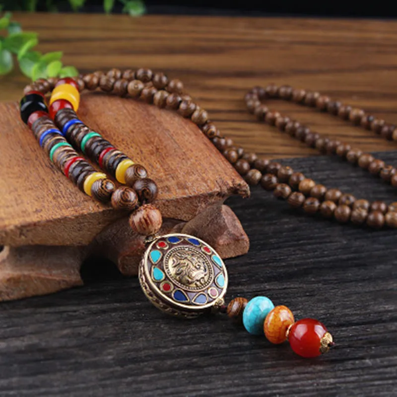 2020 New Vintage Nepal Long Buddhist Mala Wood Beaded Pendant & Necklace Ethnic Bohemian Boho Buddha Lucky Jewelry for Women Men
2020 New Vintage Nepal Long Buddhist Mala Wood Beaded Pendant & Necklace Ethnic Bohemian Boho Buddha Lucky Jewelry for Women Men