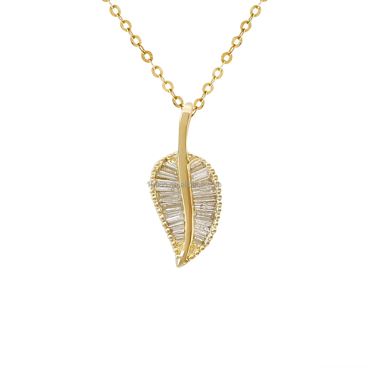 Wholesale 18k Solid Gold With Natural Diamond Jewelry Leaf Pendant Necklace For Women
Wholesale 18k Solid Gold With Natural Diamond Jewelry Leaf Pendant Necklace For Women