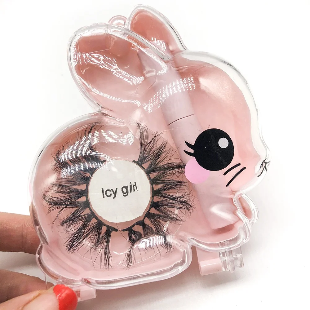 New style cute rabbit eyelash packaging case wholesale professional 3d real mink lashes, Natural black
New style cute rabbit eyelash packaging case wholesale professional 3d real mink lashes, Natural black