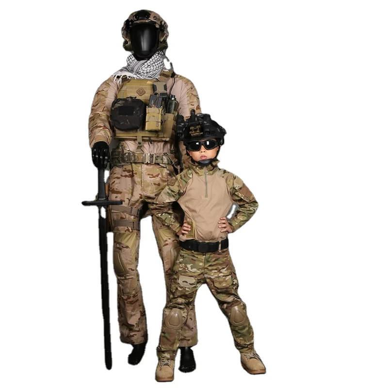 

EmersonGear Outdoor Kid Combat Suit Camouflage Tactical Uniform Clothes Army Pants Children Combat Military Uniforms, Mc