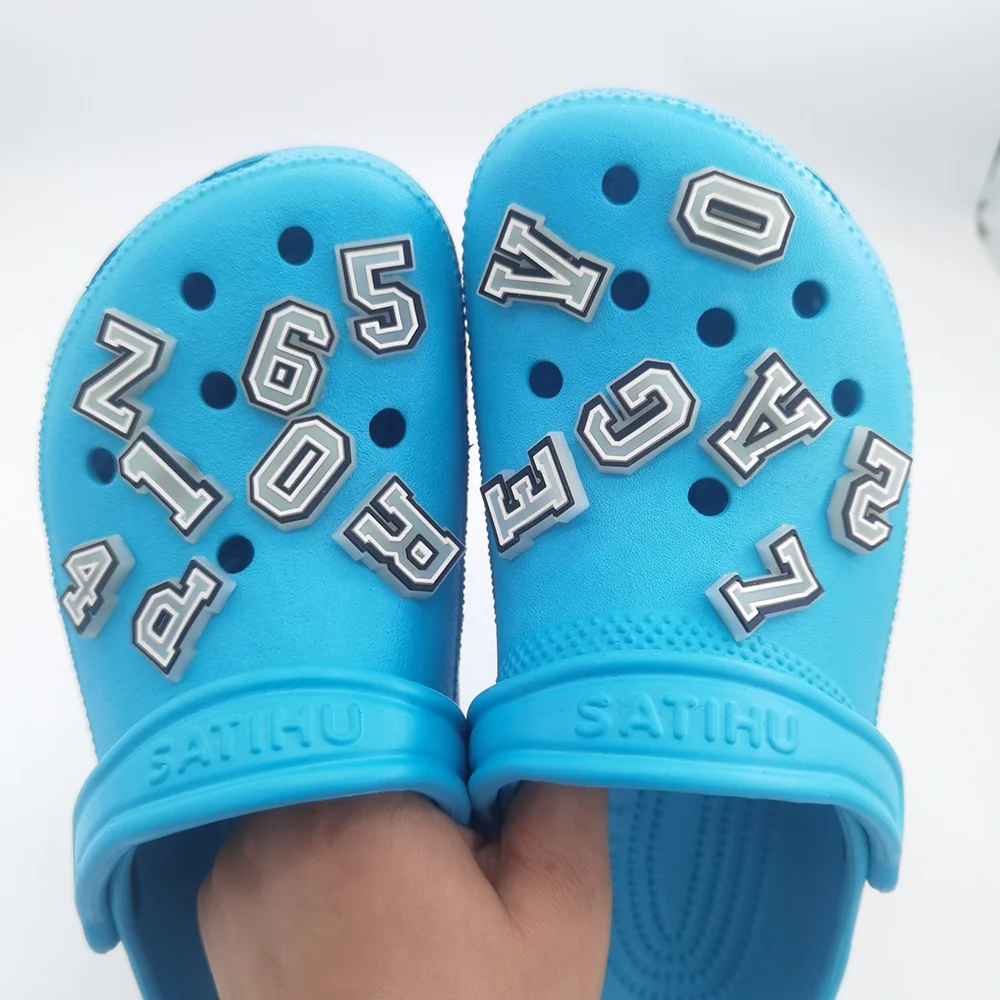 Glow In Dark PVC Shoe Charms for Clog Shoes DIY Project 0-9# Number A-Z Letter Jibitz kid 
Glow In Dark PVC Shoe Charms for Clog Shoes DIY Project 0-9# Number A-Z Letter Jibitz kid