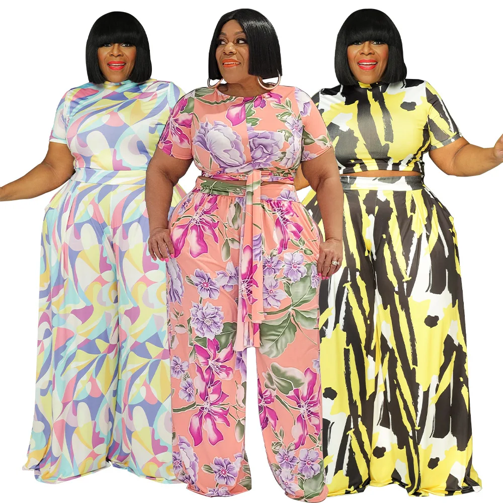 Sexy Personality Trend Print O Neck Short Sleeve Women Casual Suits Summer Loose Wide Leg Pants Plus Size Women Two Piece Set, Pink,yellow,khaki
Sexy Personality Trend Print O Neck Short Sleeve Women Casual Suits Summer Loose Wide Leg Pants Plus Size Women Two Piece Set, Pink,yellow,khaki