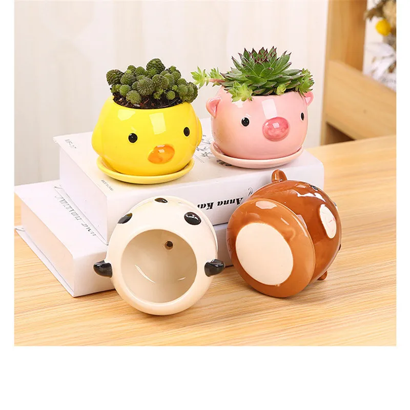 Cute Cartoon Animals Flowers Pots Ceramic Light Breathable Simple Fleshy Plant Creative Flower Pot, As the picture display
Cute Cartoon Animals Flowers Pots Ceramic Light Breathable Simple Fleshy Plant Creative Flower Pot, As the picture display