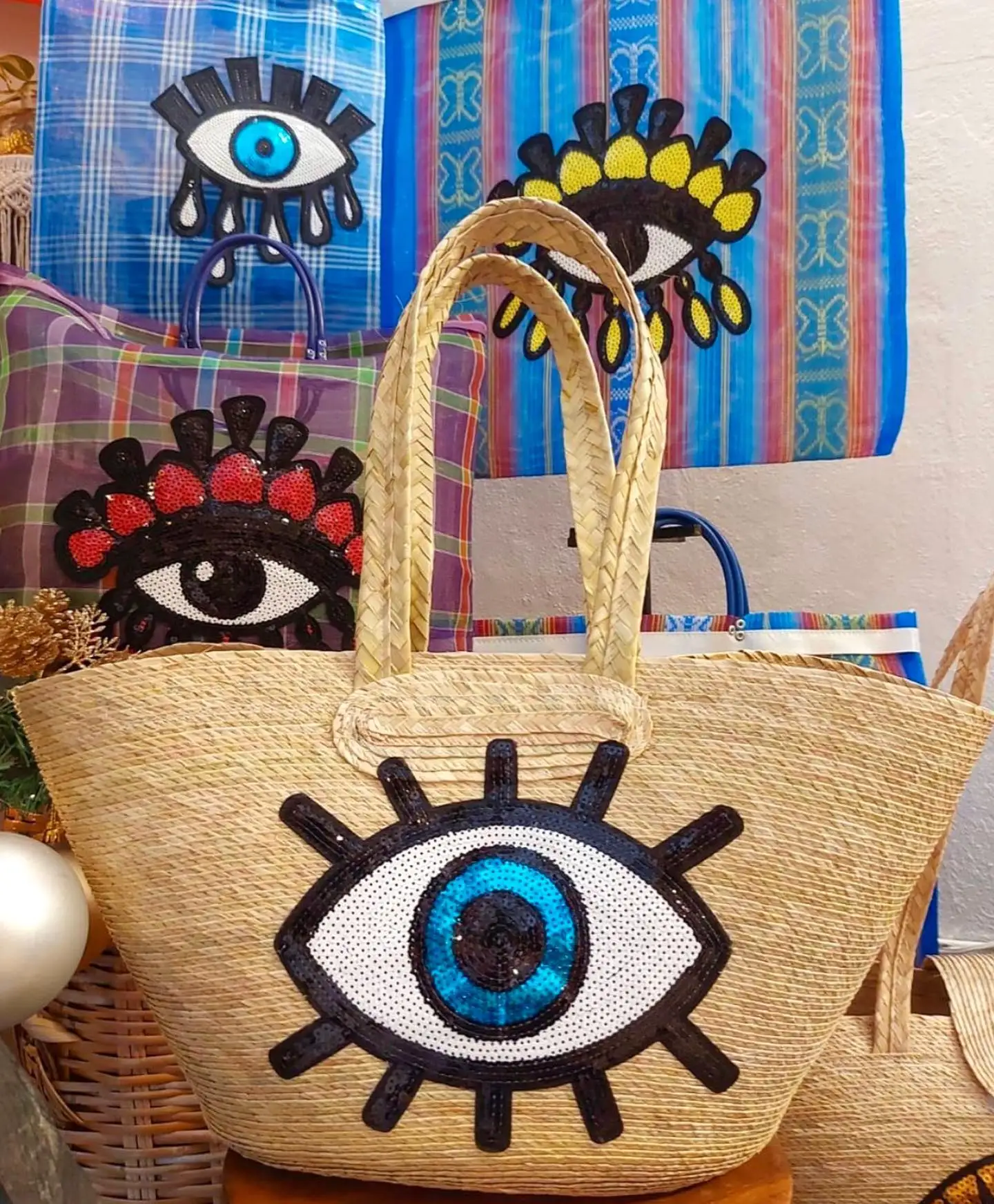straw Evil Eye Bohemia Wave handcrafted boho accessories ethically handmade women's tote bags, Customizable
straw Evil Eye Bohemia Wave handcrafted boho accessories ethically handmade women's tote bags, Customizable