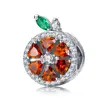BAGREER SCC1277 Cute Orange CZ Zircon Fruit Gemstone Pendant 925 Silver DIY Charms Beads Bracelets Bangle Women Jewelry