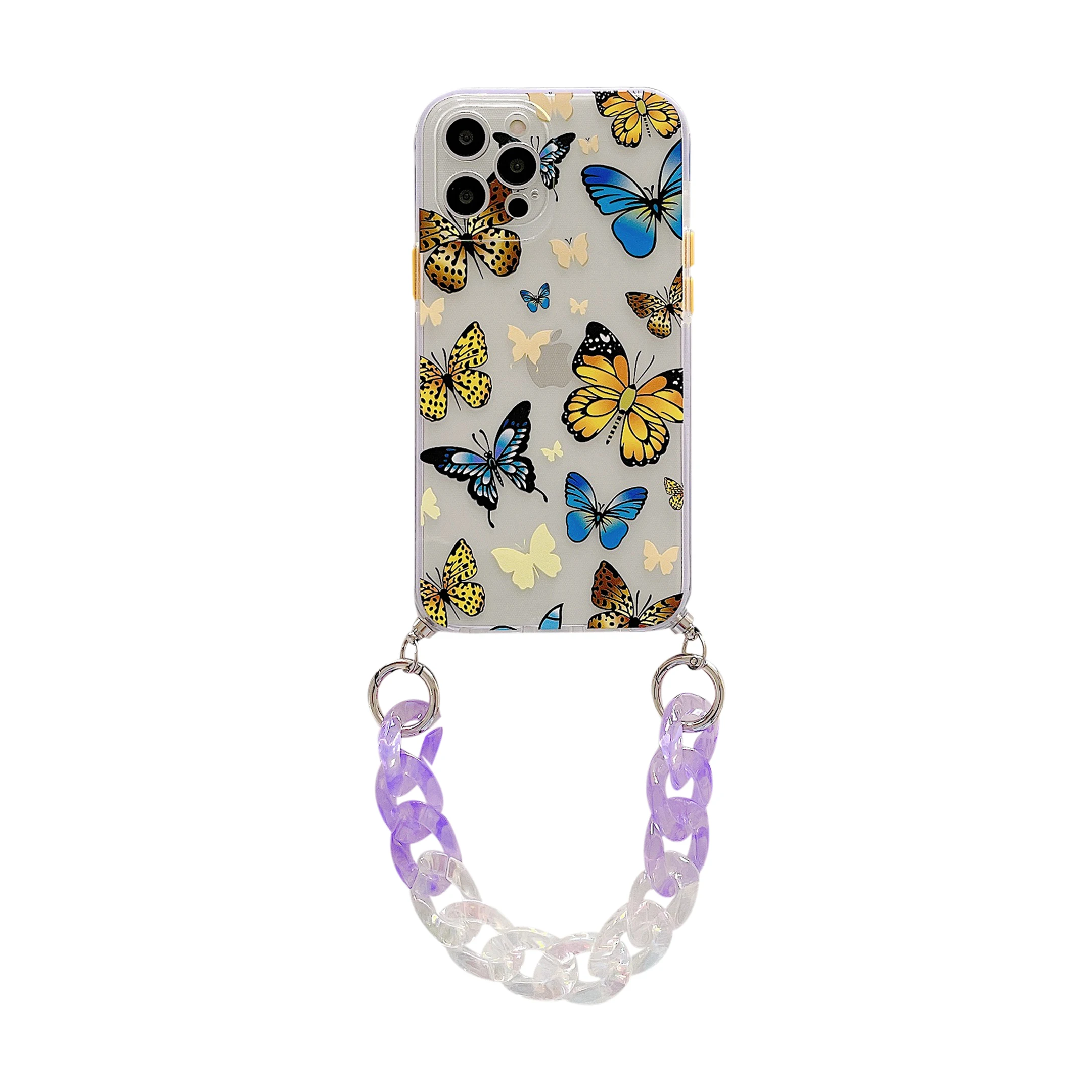Beautiful Colorful butterfly Phone Case For iphone 11 Pro Max Crystal Clear Wrist Bracelet Phone Case
Beautiful Colorful butterfly Phone Case For iphone 11 Pro Max Crystal Clear Wrist Bracelet Phone Case