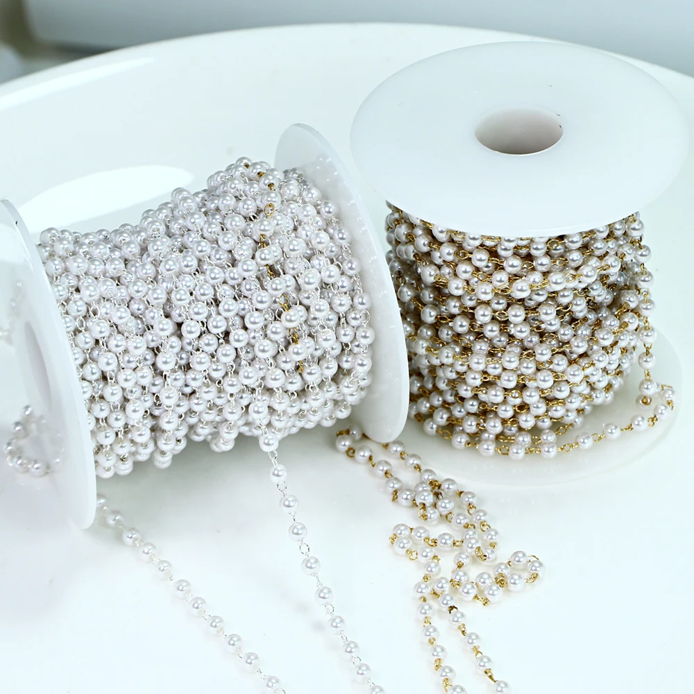 hot sale 3mm pearl necklace chain sold by meter gold and sliver chain for DIY jewelry accessories
hot sale 3mm pearl necklace chain sold by meter gold and sliver chain for DIY jewelry accessories