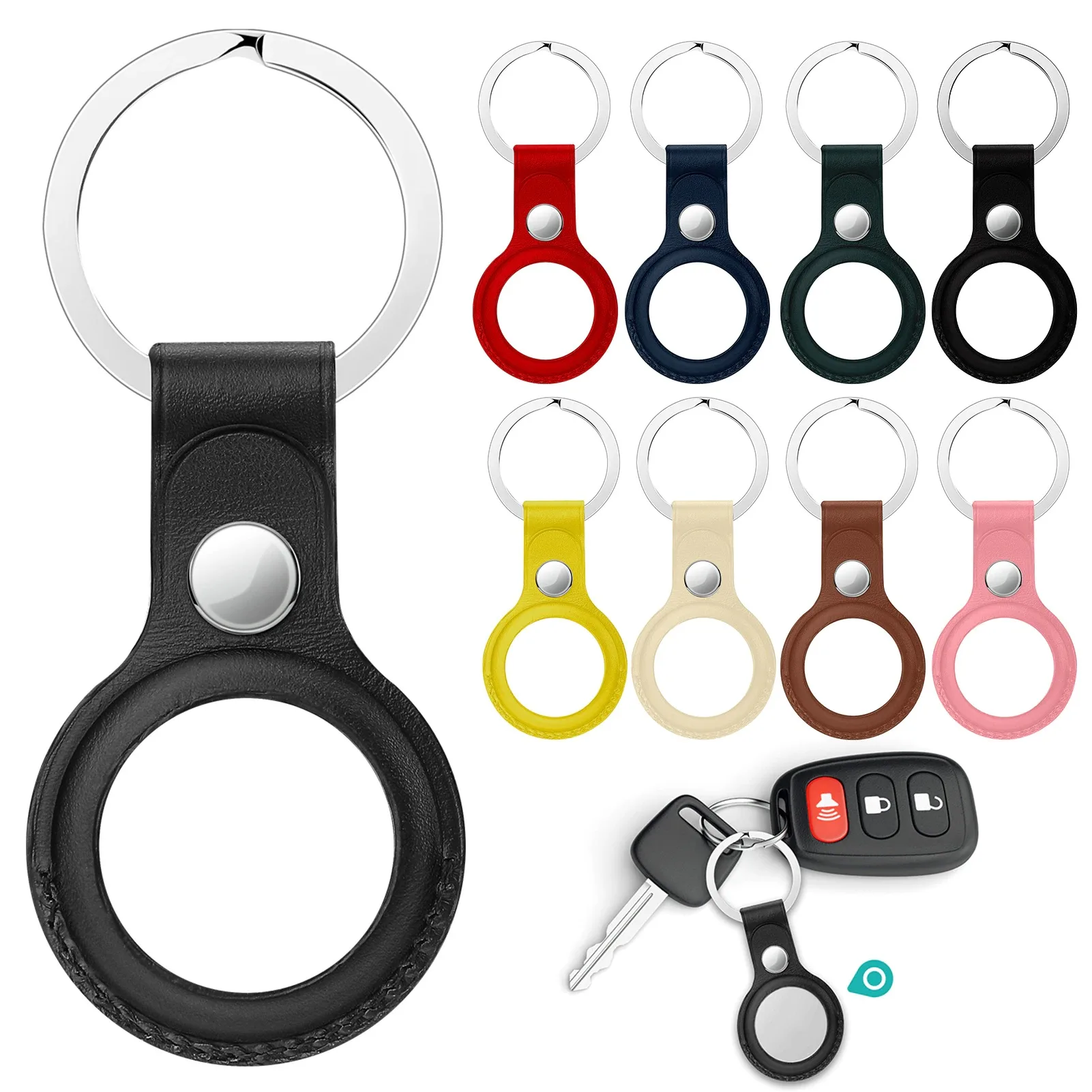 2021 Genuine Leather smart Case For Airtag case Key Ring leather Protected Anti lost Airtags, 8 colors
2021 Genuine Leather smart Case For Airtag case Key Ring leather Protected Anti lost Airtags, 8 colors