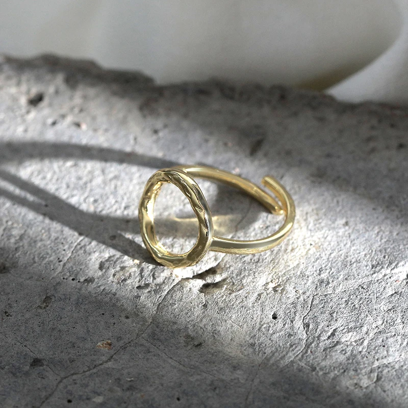 Moyu Sterling Silver Rings for Girl Simple Jewelry Geometric Plated Gold Circle Adjustable Rings
Moyu Sterling Silver Rings for Girl Simple Jewelry Geometric Plated Gold Circle Adjustable Rings